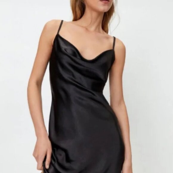 Nasty Gal Cowl Neck Satin Midi Dress - Picture 2 of 9